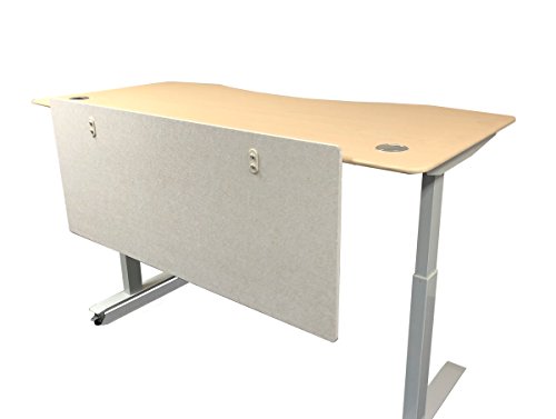 ApexDesk Artsonic 54-Inch Dual-Use Modesty Vanity Panel Divider Made of Polyester Fiber with Clamps for Standing Desk (54", Beige)