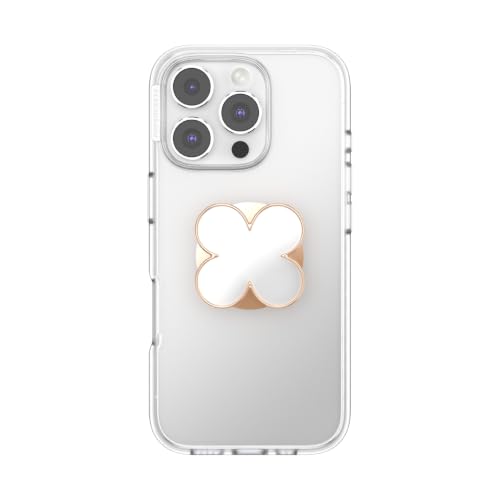 Image of PopSockets PopTop, Adhesive Phone Grip with Swappable Top, Enamel - Clover Rose Gold