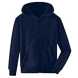 UNIFACO Boys Navy Zip Up Hoodies Size 8-10 Kids Light Jacket Plain Fashion Sweatshirts Outdoor Sport