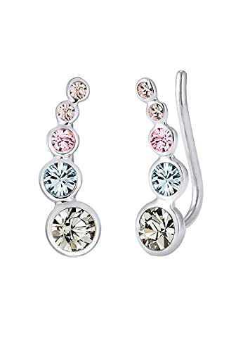 Boucles d'oreilles femme argent 925 avec cristaux de la marque Elli