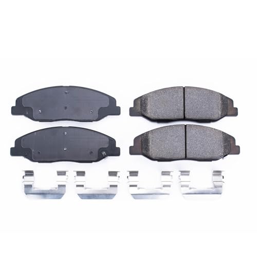 Image of PowerStop Front Brake Pads for Cadillac CTS 2008-14 | Cadillac STS 2009-11 - Z17 Ceramic Brake Pads with Installation Hardware, 17-1332