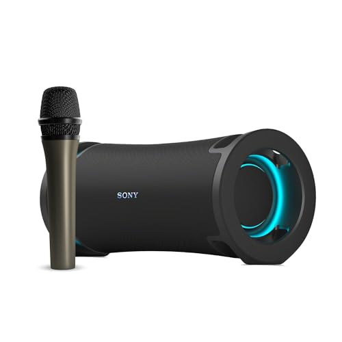Sony ULT Field 7 Wireless Portable Speaker (Black) Bundle with Uni-Directional Dynamic Cardioid Microphone (2 Items)