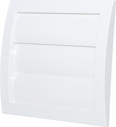 Lüftungsgitter Mit Lamellen 120mm - ABS Kunststoff Weiß