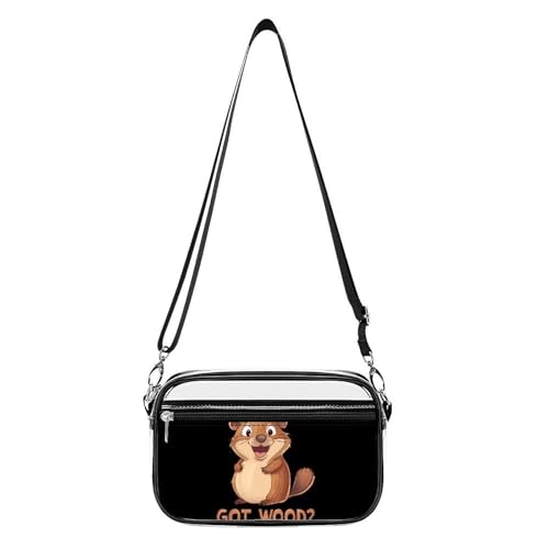 Beaver Got Wood Women's Clear Crossbody Purse Bag Transparent Bags Pocket for Concerts Sports Festivals
