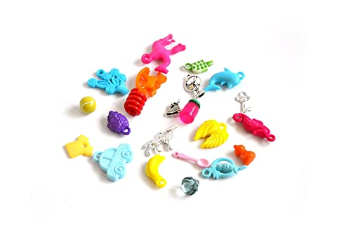 TomToy Double-Sided I Spy Trinkets for I Spy Bag, I Spy Bottle, Mixed Miniatures, Small Buttons, Beads, Charms and Objects, 1-3cm, Set of 20 trinkets