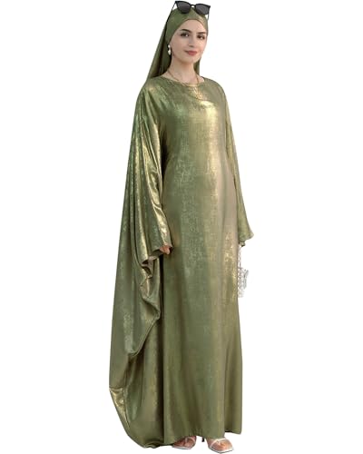Luxury Dubai Style Abaya and Hijab Set, Breathable Modest Prayer Dress with Belt Loose Fit Muslim Robe