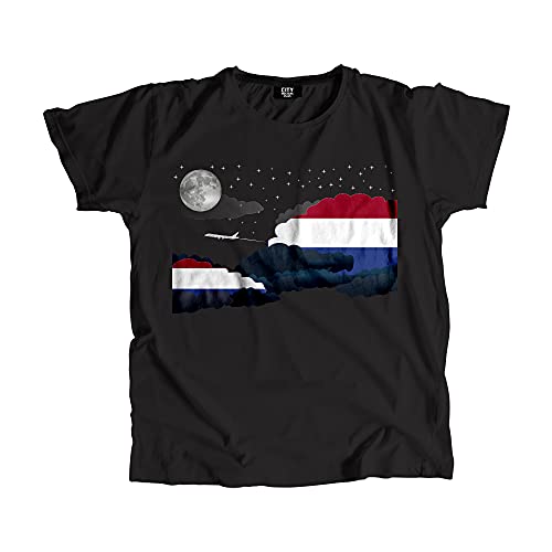 T-shirt nuages de nuit Pays-Bas en coton premium coupe unisexe