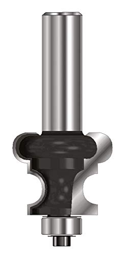 ENT 16850 Rolladenfräser Konkav & Konvex HW (HM), Schaft (C) 8 mm, Durchmesser (A) 25,4 mm, B 15,9 mm, R 3,18 mm, D 32 mm, mit Kugellager