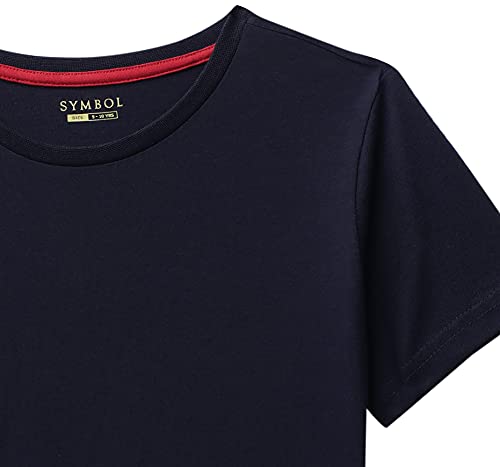 Image of Amazon Brand - Symbol Boys 100% Cotton Solid Half Sleeves T-Shirt | Regular Fit | Age 2-14 Years (Pack of 2)
