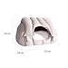 NEREIDS NET Cat Sleeping Bag Small Dog Bed Cat Bed Round Plush Hooded Cat Bed Cave Pet Sofa Dual-Purpose Bed Adjustable Pet House Tent with Washable Removable Cushion for Cats Small Dogs Rabbit Grey