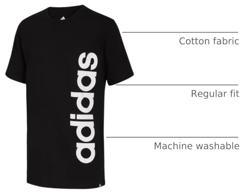 Image of Adidas Boys Short Sleeve Linear Logo T-Shirt