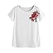 Produktbild Frauen Tops, lmmvp Frauen Rose bestickt T-Shirt Short Sleeve Tops