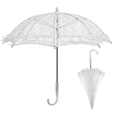 Parasols de mariage en dentelle pour adulte : ce parapluie en dentelle pour mariée est lisse à ouvrir et à fermer, confortable à tenir, parasol vintage en dentelle