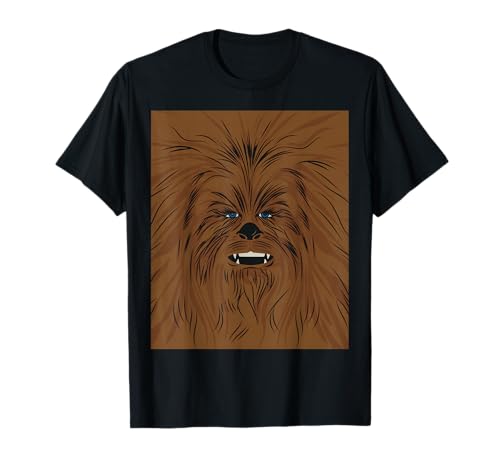 T-shirt Star Wars Chewbacca Face graphisme durable anti-décoloration coton
