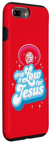 Coque iPhone 7 Plus/8 Plus Drop it Low pour Jésus en silicone noir résistant - 3