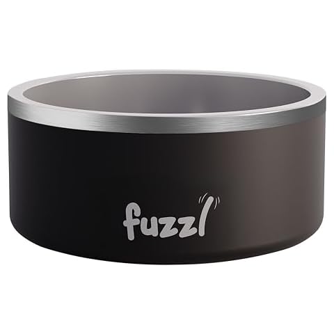 Fuzzl Titan Durable Matt Black Dog Bowl Cover