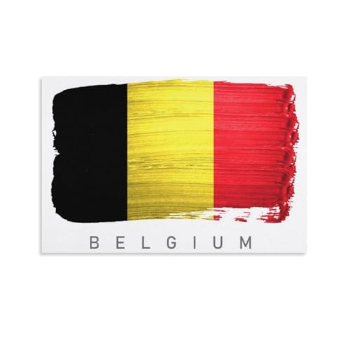 Toile drapeau de la Belgique 60x90 cm cadeau déco original