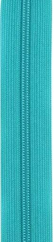 20" Inches Beulon Knitted Tape YKK Purple Lightweight Zippers - Closed Bottom - Color: Aqua #548 (20 Zippers Per Pack)