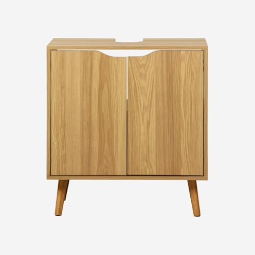 Alice's Garden sweeek-Mueble bajo Lavabo Vintage Decorado en Madera Efecto Fresno - 65x40x70 cm