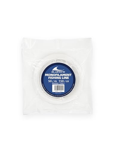 Image of BLUEWING Monofilament Fishing Line Clear Mono Fish Wire Thin Diameter String 6-400 lbs, 50-3000 Yards