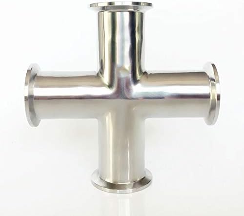 63mm Pipe OD x 2.5" Tri Clamp Cross 4 Ways Splitter SUS 304 Stainless Fitting Homebrew Beer Wine