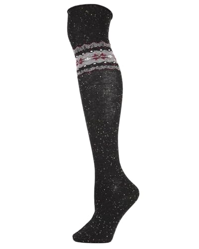 Image of MeMoi Women's Nordic Sparks Fairisle Over the Knee Socks