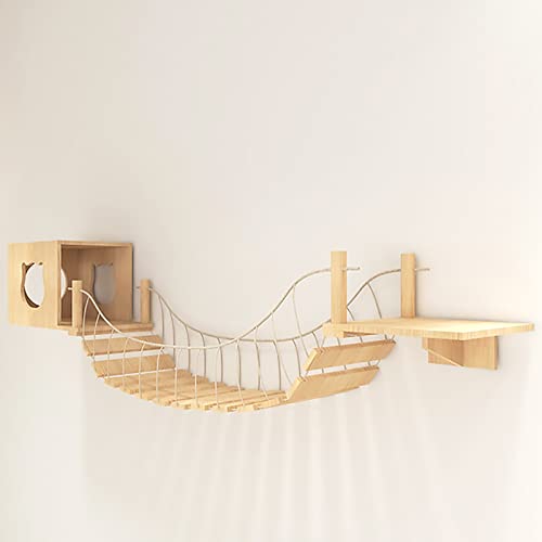 LSHQBD Katzenklettergerüst, Kletterwand für Katzen, Transparenter Boardwalk mit Decke und Raumkapsel, Toller Platz für Katzen zum Klettern und Ausruhen (Color : A3) Cover