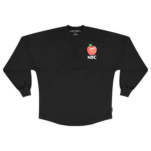 Spirit Jersey Classic New York Cityscape Jersey, Oversized, Unisex, Long Sleeve Pullover Shirt, 100% Cotton, Graphic Black2