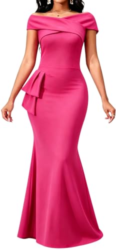 Image of VisiChenup Elegant Formal Dresses for Women Sexy Cocktail Wedding Guest Evening Party Long Maxi Dress