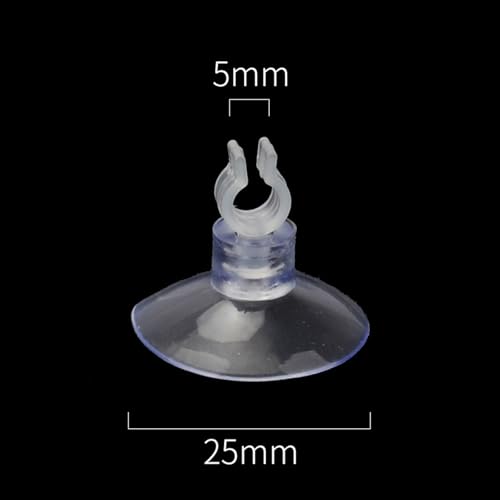 30 Stück Aquarium Saugnapf Clips, Suctionaquarium Saugnäpfe, für 5mm*25 Airline Luftverkehrslinie Schlauchhalter für Fish Tank Schläuche Löschen Halter Clips Schellen