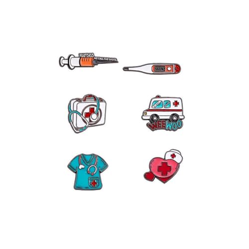 Image of Nurse Stethoscope Enamel Pins Cute Brooch Pins Medicine Enamel Lapel Pin Set Badges Doctor for Nurses' Day Medical Students Gifts Hat Jacket Bag Decor