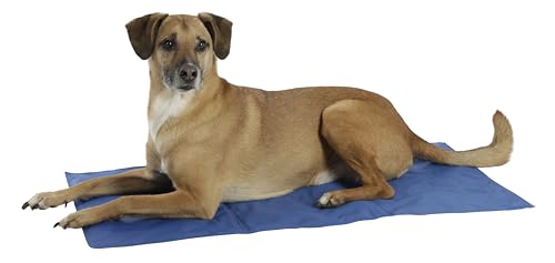 Kerbl Pet Kühlmatte Cool-Relax für Hunde (Farbe blau, LxB 50x40 cm, mit Kühlgel, funktioniert ohne Strom, selbstkühlend, robust, für drinnen, draußen und unterwegs, Kühlkissen, Tierzubehör) 80841
