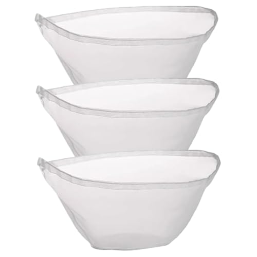 Sacchetti di garza per filtrare, Sacchetti filtranti in nylon a forma di ciotola per ripieni di gnocchi, latte di noci, yogurt e succhi, di filtraggio a rete fine riutilizzabili (grandi, co