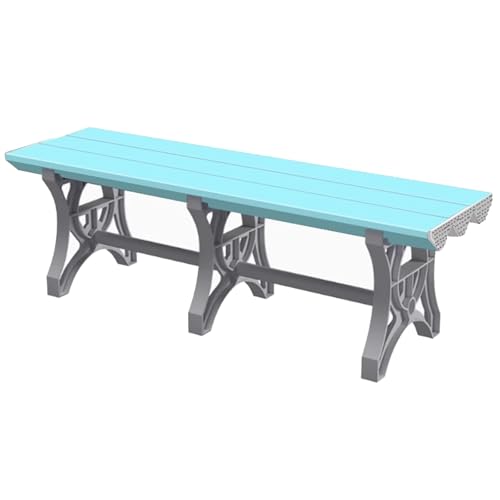 Banco cambiador de plástico ABS impermeable de 150 cm de largo, capacidad de 500 kg, ideal para piscinas públicas, escuelas, baños, vestuarios, color azul claro