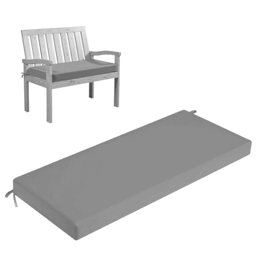 HJZPWB 5 cm de Grosor Cojin Banco Exterior Impermeable Cojines para Banco Desmontable Colchoneta Banco Jardin Antideslizante Cojines Banco Exterior Jardin Cojin para Banco,Gris,70 * 40 * 5cm