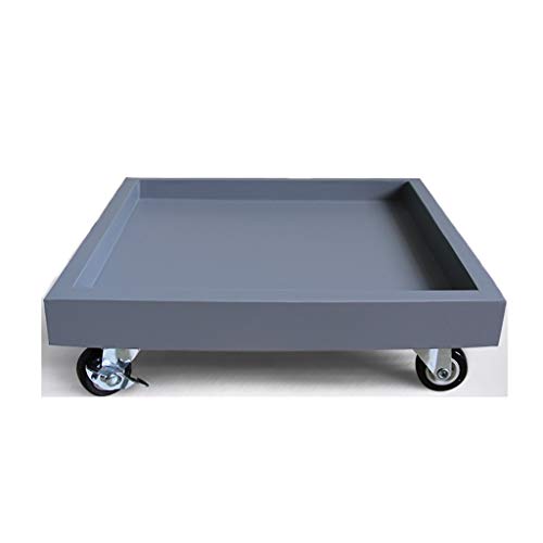 Preisvergleich Produktbild AHXF Pflanzenroller Rund Metall Gefäßroller,Pflanzenroller Gusseisen Quadratisch,Blumentopfuntersetzer Metall,Load Bearing: 100-225kg,Quadratisch,for Haus Und Garten, Grau (Size : 60CM)