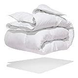 SLEEP COMFY Extraweiche Daunendecke, Atmungsaktive & Waschbare 135x...