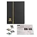 Stamp Albums 100 Pockets - Stockbooks with 50x197mm Sleeves, 10 Double Sided Black Page with Leatherette Padded Black Cover, Collection Storage Folder for Paper Money Postage Stamps AS0105BK