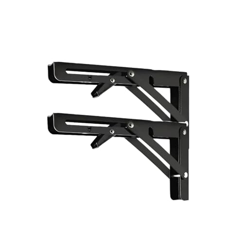 Support d'étagère 2 pièces pliable en acier inoxydable mural réglable 18 pouces