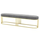 ALDDPWE - Banco de hierro forjado minimalista nórdico, banco para pañales, taburete de punta de cama, taburete de sofá de tela, pasillo, dormitorio, sala de estar (140 cm) Keep it in Mind