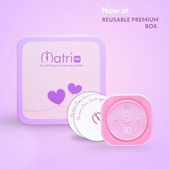Matri Pro Period Pain Relief Device - Advanced TENS Technology for Instant Menstrual Pain Relief, Wearable & Drug-Free Cramp Relief, Rechargeable & Non-Invasive, Portable Solution for Women’s Comfort, 12 Month Warranty, As Seen on Shark Tank