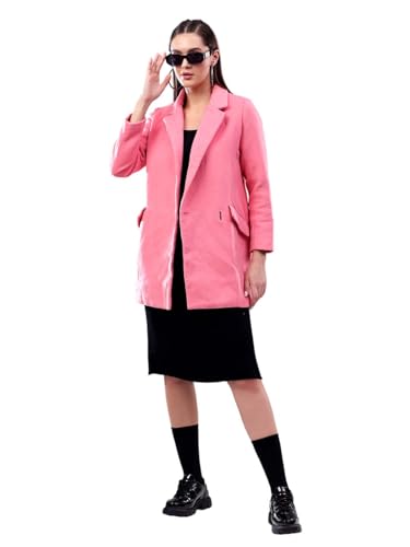 KOTTY Women's Solid Luxurious & Elegant Wear Coat(Pink,M) Deal