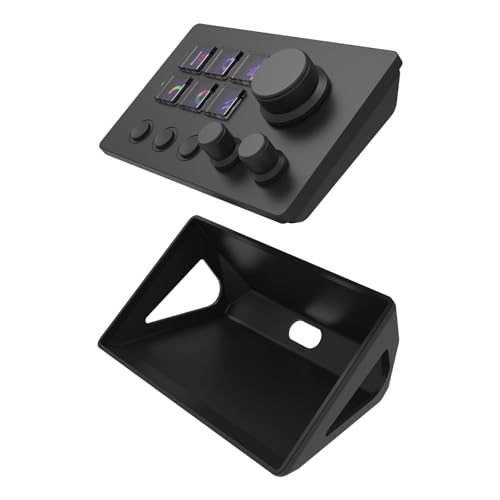 Keyboard with Knob Customizable Visual Control Panel for PC Gaming Streaming Studio Computer Programmable Keyboard with Display