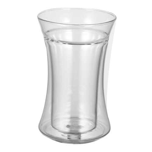 ZUNOXAZ 双ガラス断熱カップ 軽量持ち運び可 耐熱飲料グラス 再利用可能 ジュース コーヒー 水対応 屋外パーティー用飲み物容器
