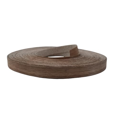 Cinta de chapa de madera de nogal de 1/2 pulgada y 50 pies prepegada para cantos