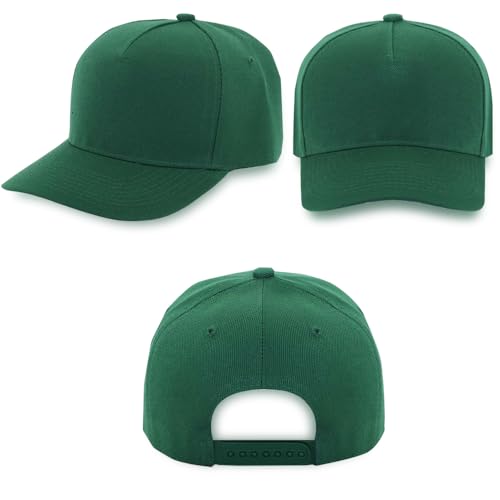 Image of 12 Pack Seamless Baseball Caps Wholesale Bulk - No Center Seam, DIY Friendly, Adjustable Breathable Lightweight for Men Women