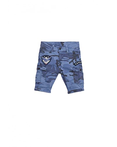 Bermuda garçon Kaporal Kamo bleu : short camouflage enfant taille 8 ans tendance