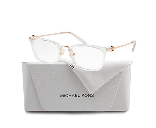 Michael Kors Captiva Crystal Clear Rectangle Eyeglasses #TOP26