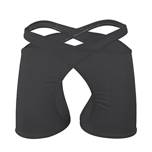 Czizitong Hommes Sexy Respirant Mesh Boxer Slips Trunks Underwear (Noir)