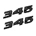 Pair 345 Emblem Side Rear Fender Badge Body Sticker Decal Logo Nameplate 3D Raised Strong Adhesive Replacement for 345 (Matte Black)